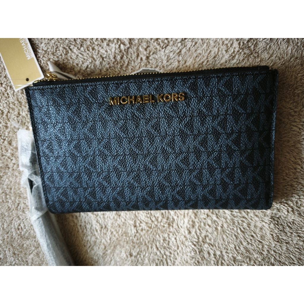PROMO Michael Kors Jet Set Travel Double Zip Wristlet