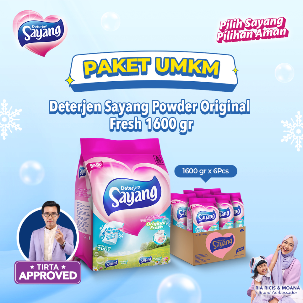 Paket UMKM Sayang Original Fresh Powder Detergent 1600 gr
