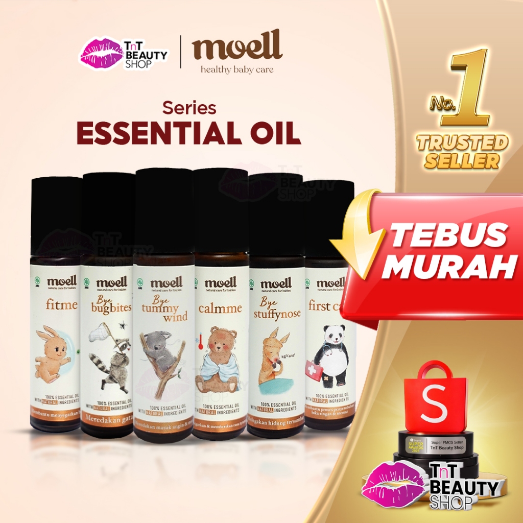 Moell Essential Oil Natural Moell Bye Bugbites | Moell Bye Tummy Wind | Moell Bye Stuffynose | Moell