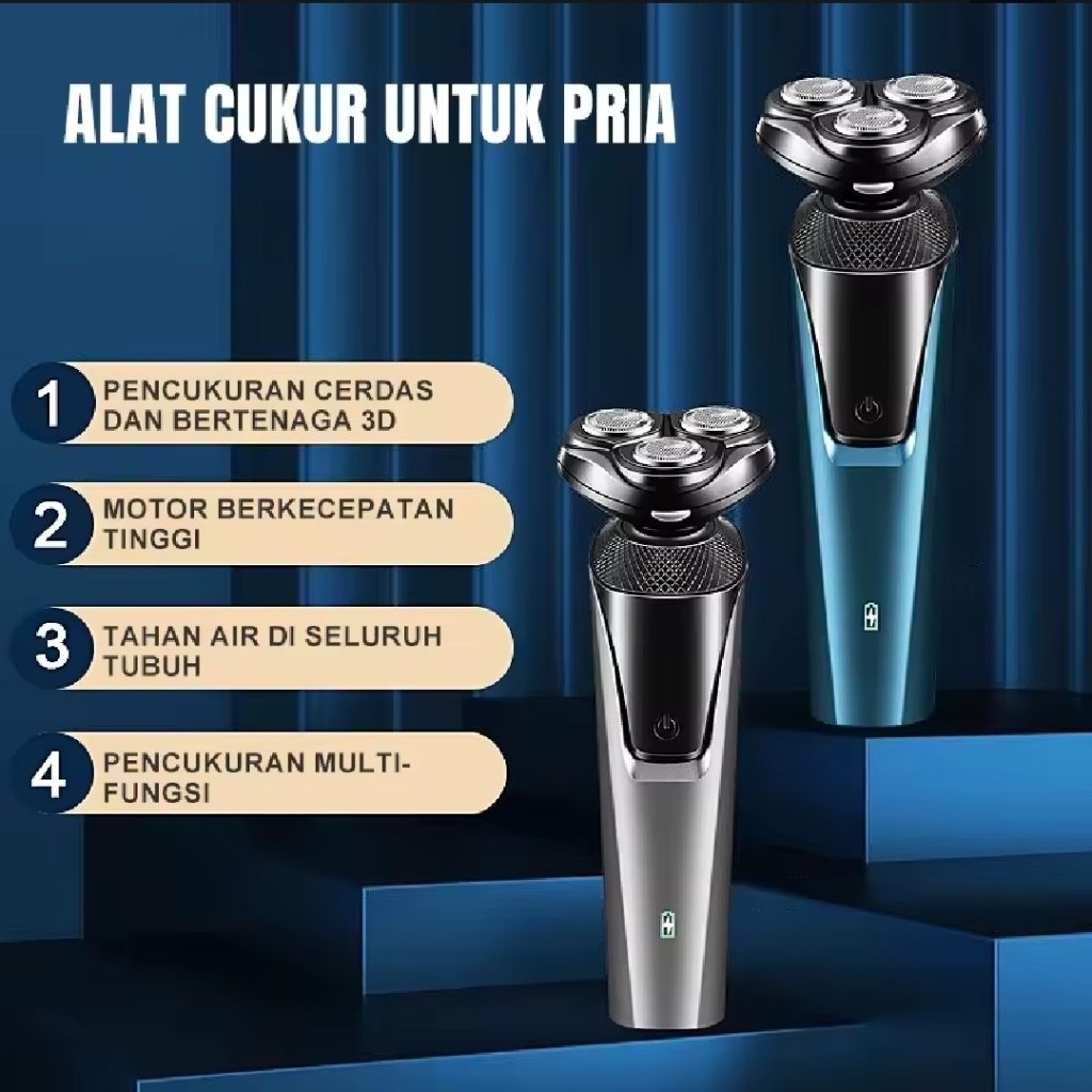 Alat Cukur Jenggot dan Kumis | Alat Cukur Rambut Elektrik Multifunsi 4D Shaver Electric Shaver 8806