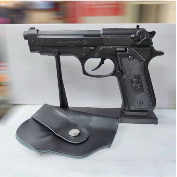 ELEKTRIKINIAN Mancis Unik Korek Api Model Pistol M9 500 Holster Baretta Besi