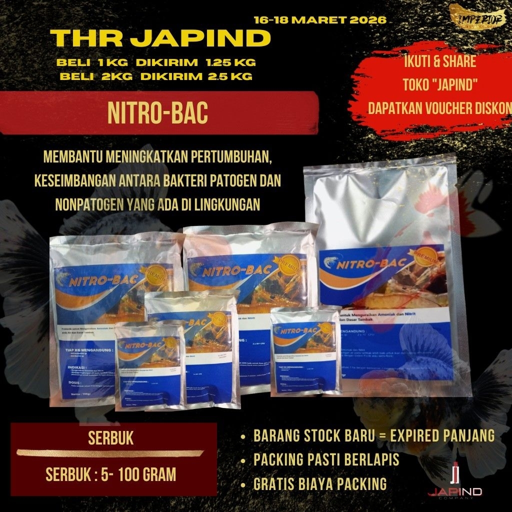 Nitro-Bac Probiotik Nitrobacter Kemasan Besar / nitrobacter / probiotik nitrobacter / probiotik nitr