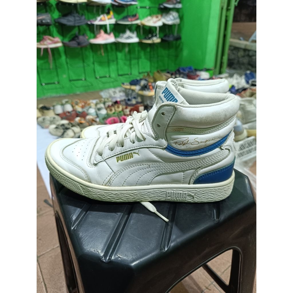 Puma Ralph Sampson Mid White Blue Original Second Size  38 / 39