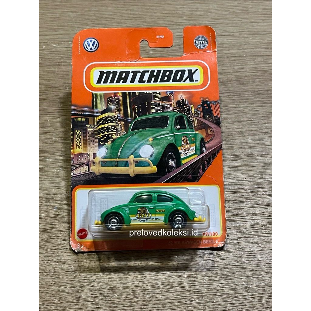 Matchbox '62 Volkswagen Beetle TAXI - Green