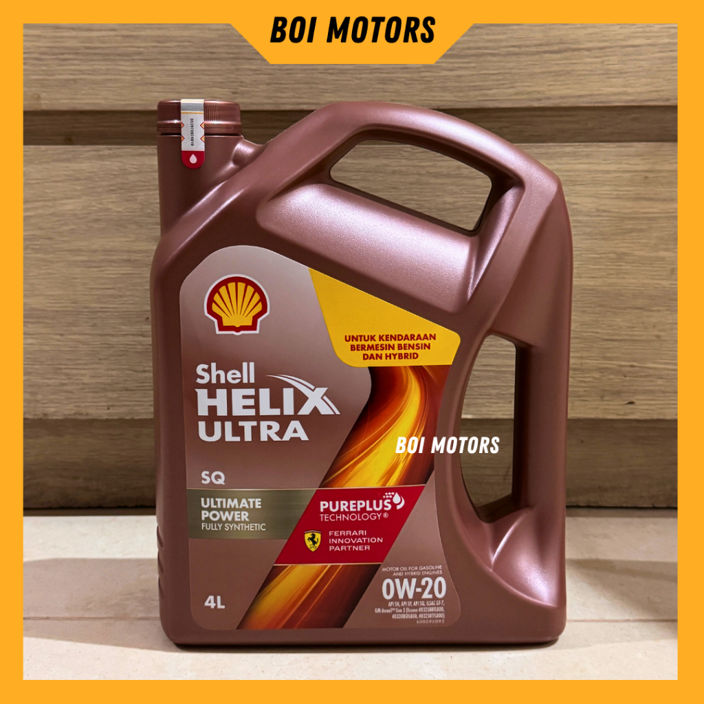 [GALON]  SHELL HELIX ULTRA SQ ULTIMATE POWER 0W-20 FULLY SYNTHETIC HYBRID/ BENSIN (4L)