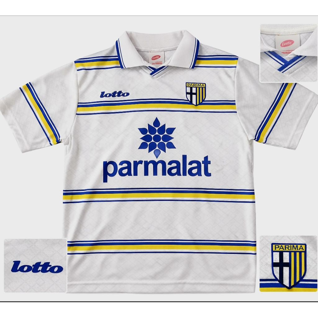 Jersey Retro Parma Parmalat Lotto – Non Original / Replica – Kondisi Bagus