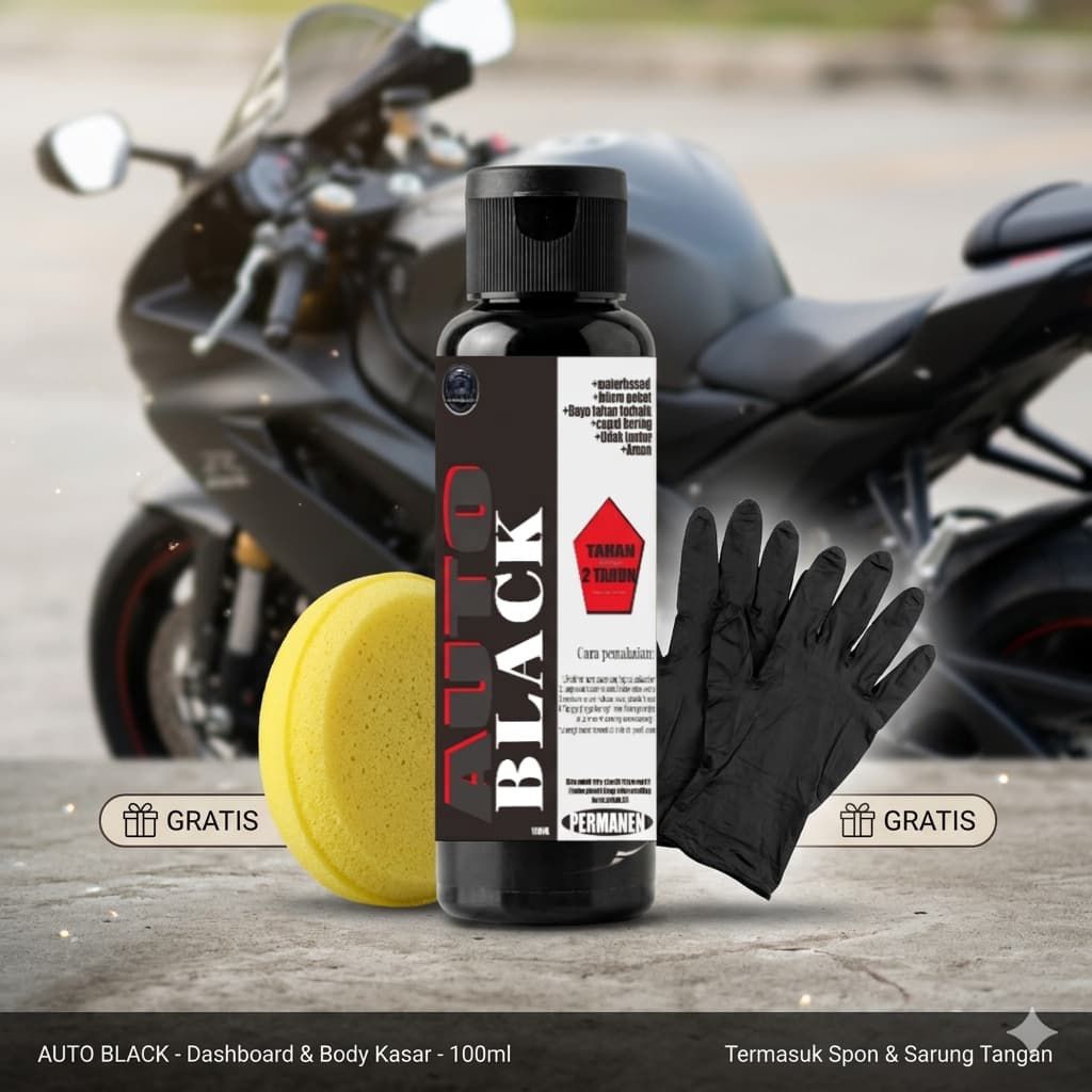 penghitam body motor permanent Auto Black