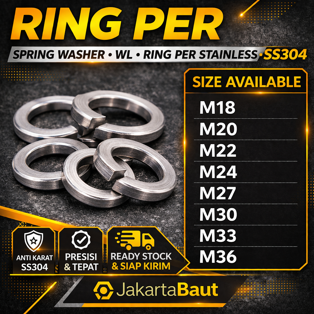 Ring Per M33 / Spring Washer M33 / WL M33 / Ring Per Stainless M33 SS304