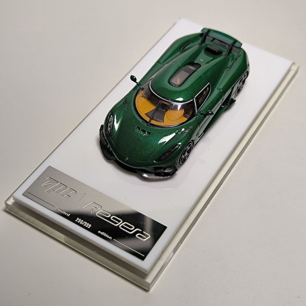 TPC Koenigsegg Regera Green Carbon 1/64 Diecast