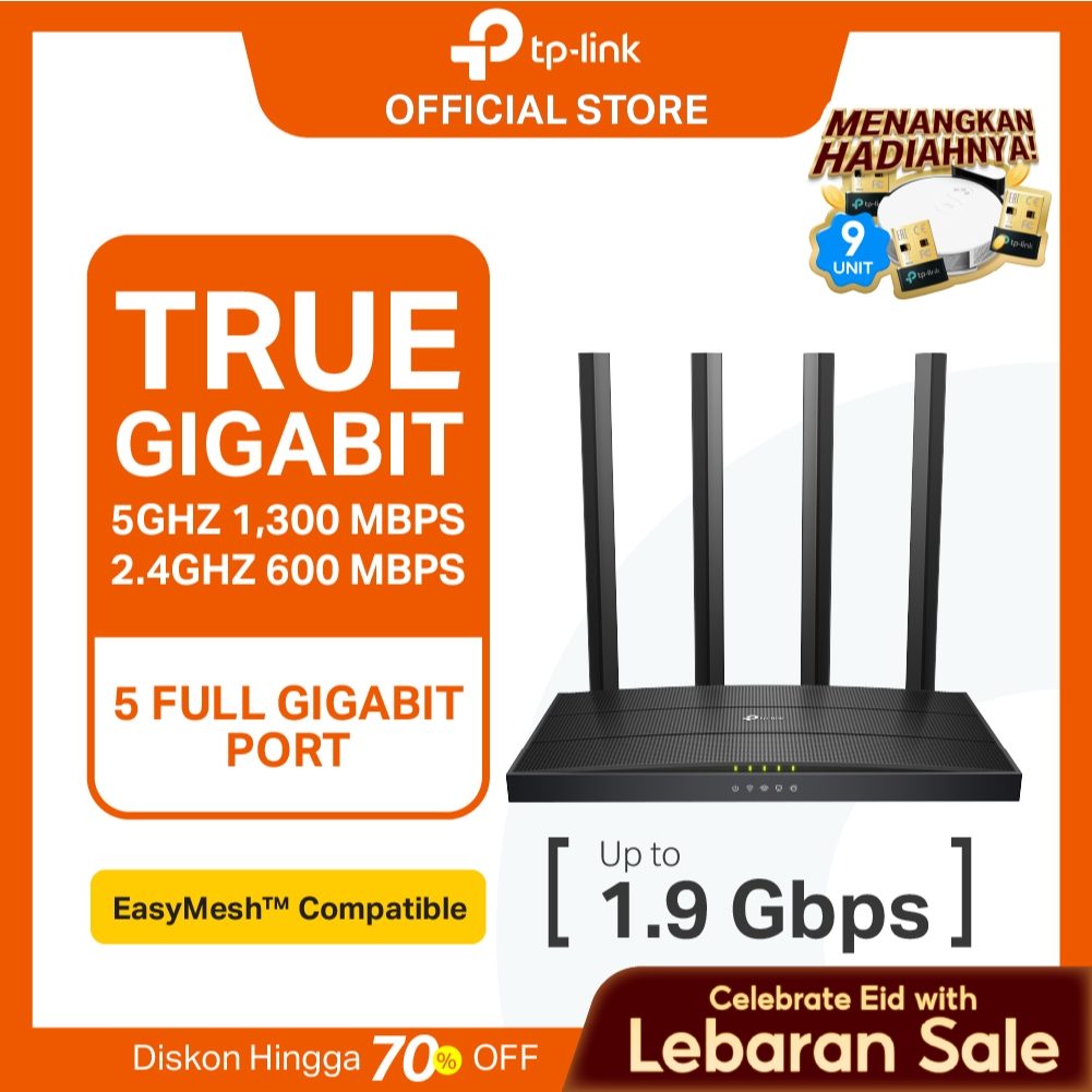 TP-Link Archer C80 | AC1900 WiFi 5 Router | Dual Band | Gigabit | Easy Mesh | WPA3 | Smart Connect