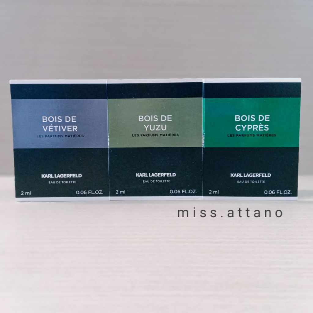 Vial parfum original Karl Lagerfeld Bois De Yuzu / Vetiver / Cypres