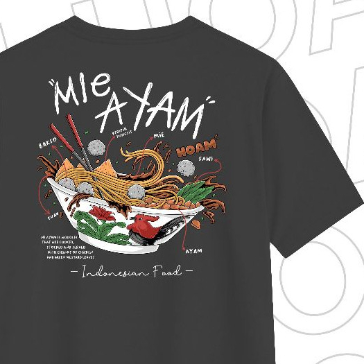 Kaos Hoam - Indonesian Food - Mie Ayam Bakso