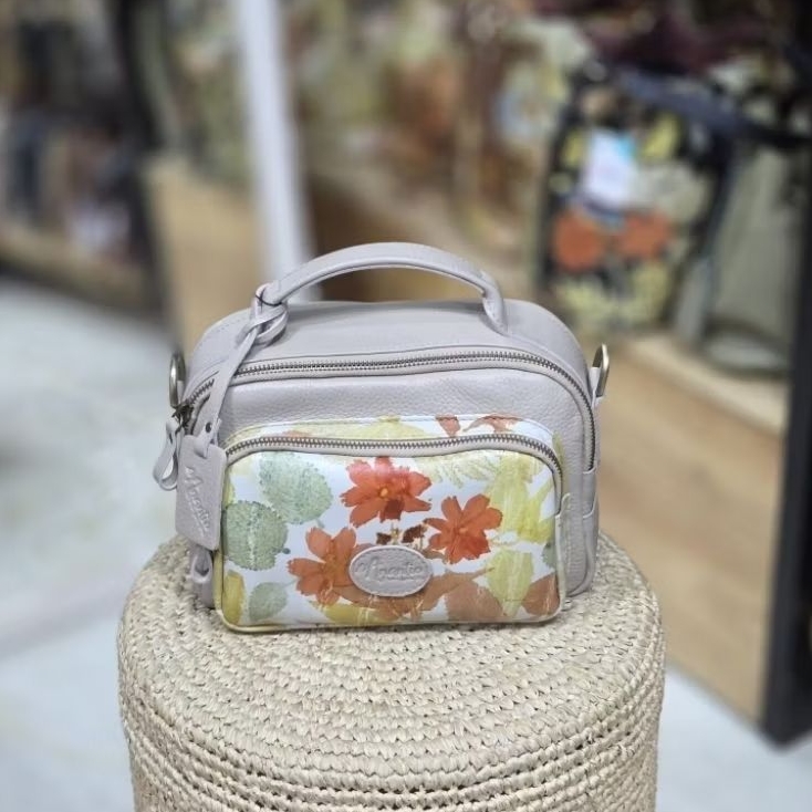 NEW OLIVE TAS KULIT WANITA ECOPRINT BY ANANTIO