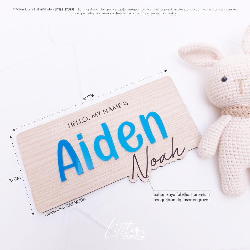 Newborn baby announcement kelahiran bayi nama | NEWBORN PLAQUE | Papan Nama Bayi