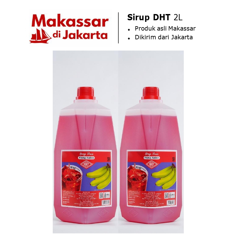 Bundling 2Pcs Sirup DHT 2Liter Sirup Pisang Ambon