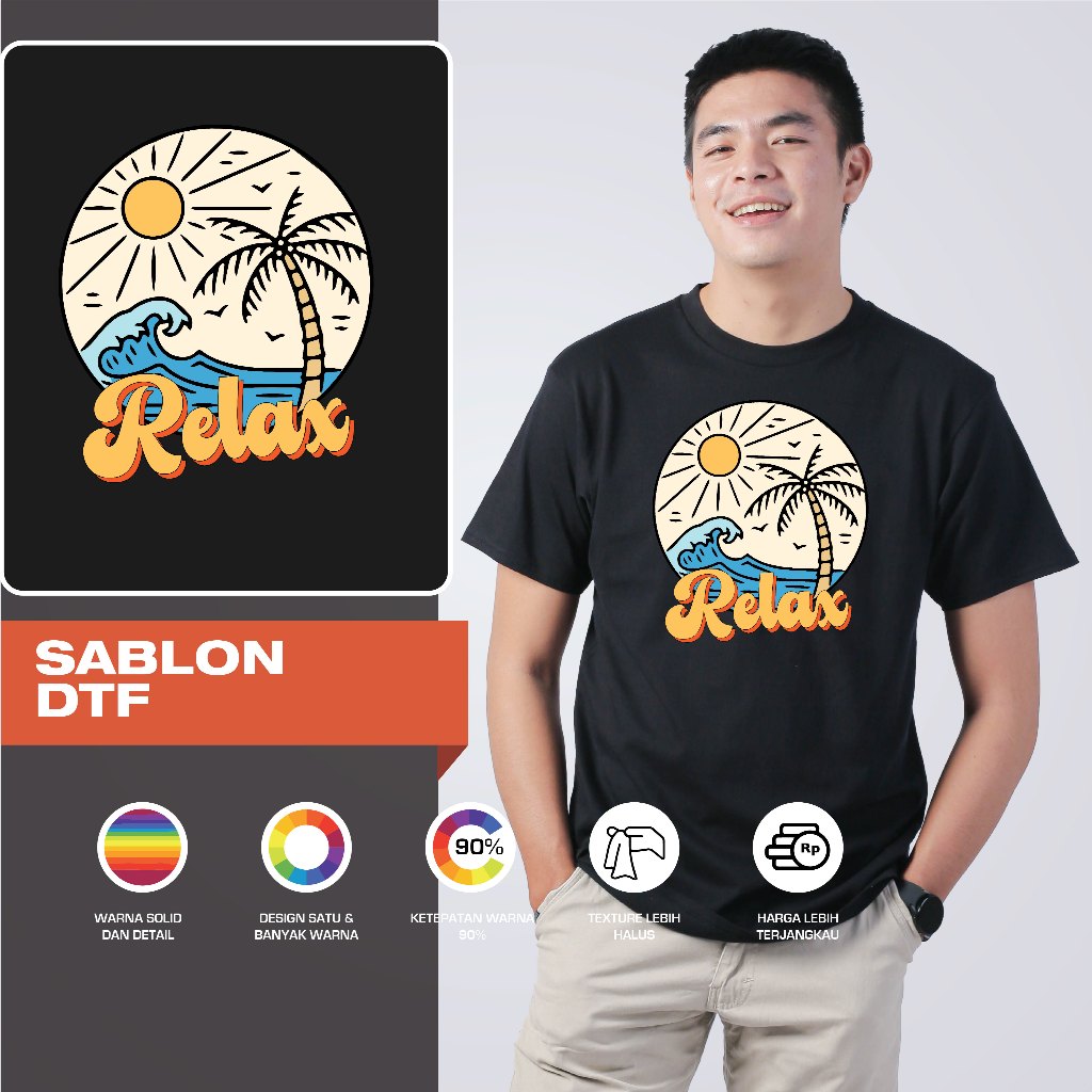 Kaos Custom Satuan Sablon DTF New States Apparel Premium Lengan Pendek Cotton 24s - 7200