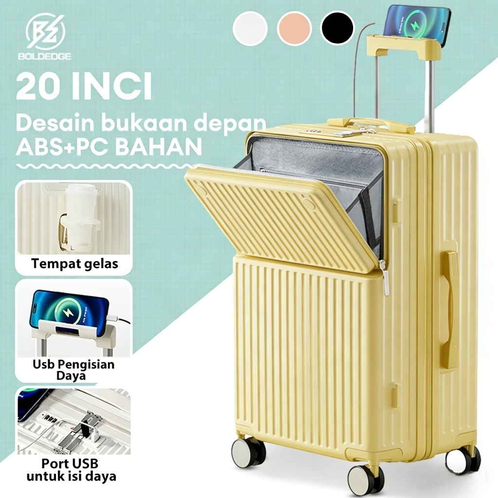BoldEdge Koper 20inci Kabin & Bagasi Koper Berkualitas Koper Premium Surabaya Instan Koper 16 inci L