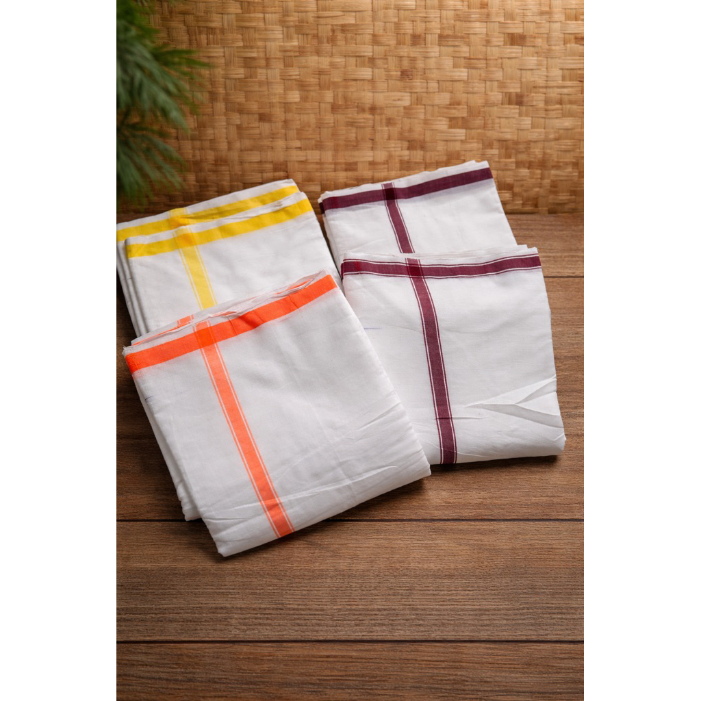 Dhoti India Pria – Dothi Katun Putih Premium – Pakaian Tradisional India / Vaisna