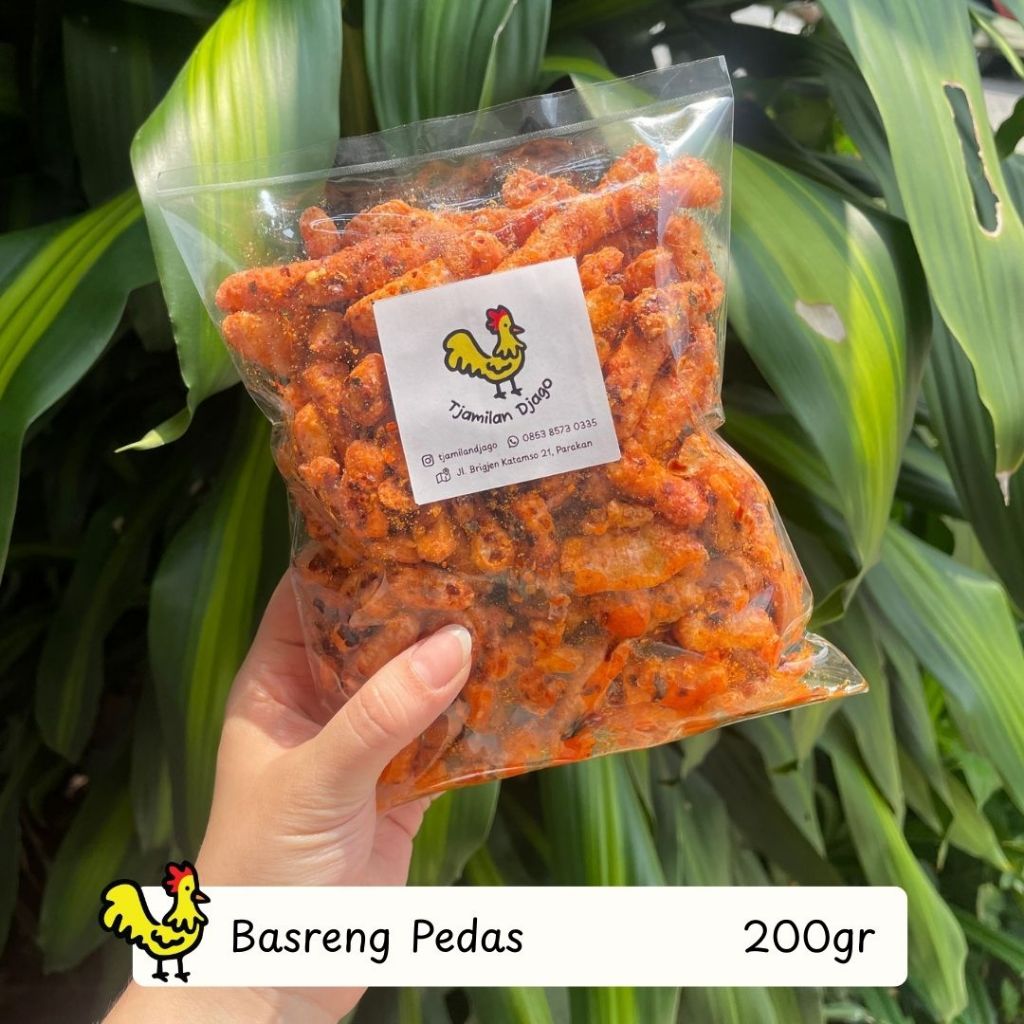 Tjamilan Djago - Basreng Pedas Mantap Kriuk dengan Daun Djeruk 200gr