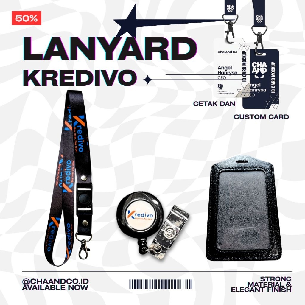 LANYARD KREDIVO / LANYARD KREDIVO BERKUALITAS -Ready stok langsung kirim hari ini