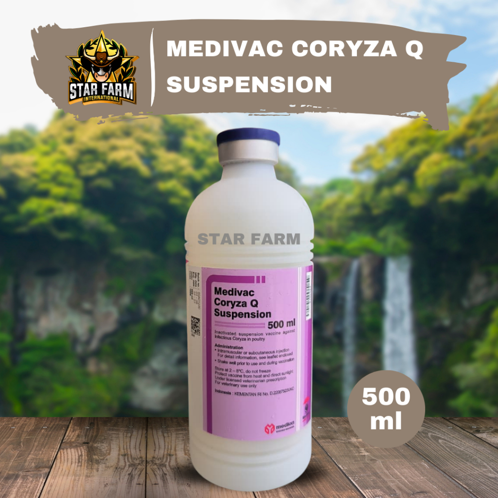 Medivac Coryza Q 500ml Vaksin Snot Ayam Inaktif (Flu Burung/Pilek Ayam) - STARFARM