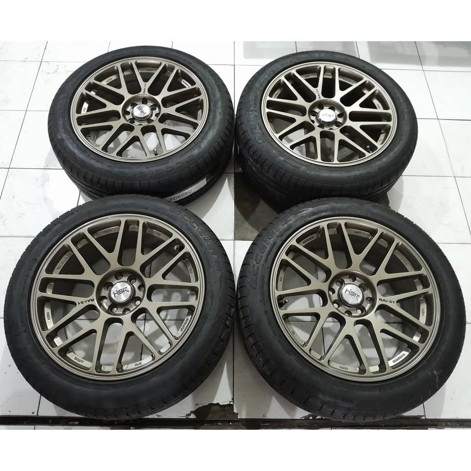 Velg Mobil Bekas Racing HSR Rai S1 Ring 18 Baut 4x100/4x114,3 (Velg Only)