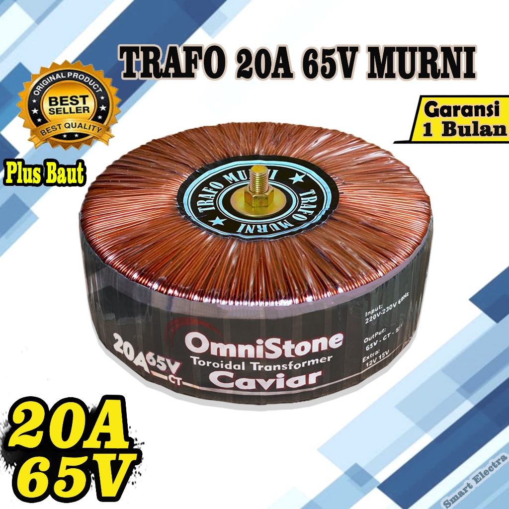 Trafo Toroid 20A Besar 65V 55V CT