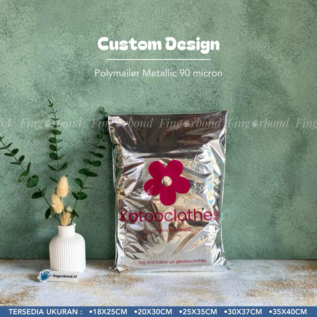 CUSTOM POLYMAILER METALIC ALUMUNIUM POLYMAILER
