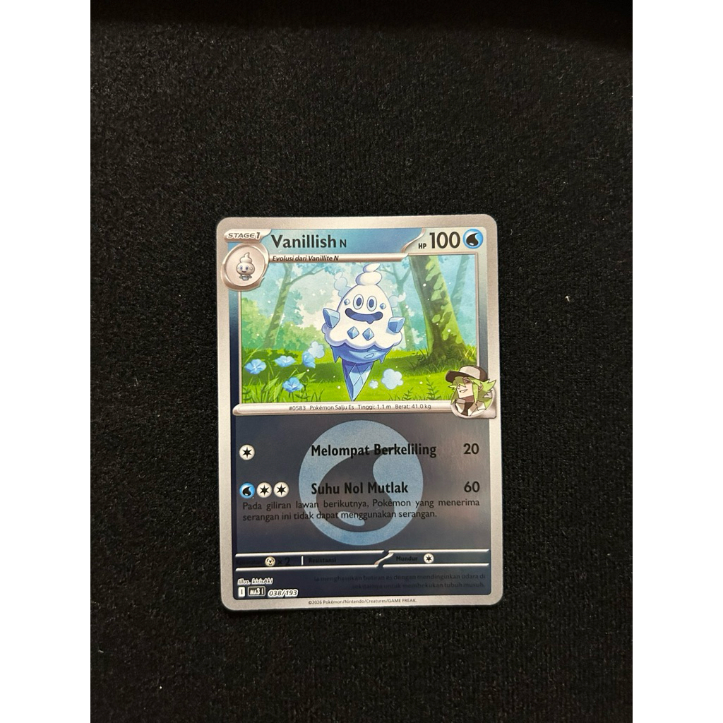 VANILLISH N HOLO ENERGY ma3 038/193 POKEMON CARD TCG INDONESIA KARTU POKEMON
