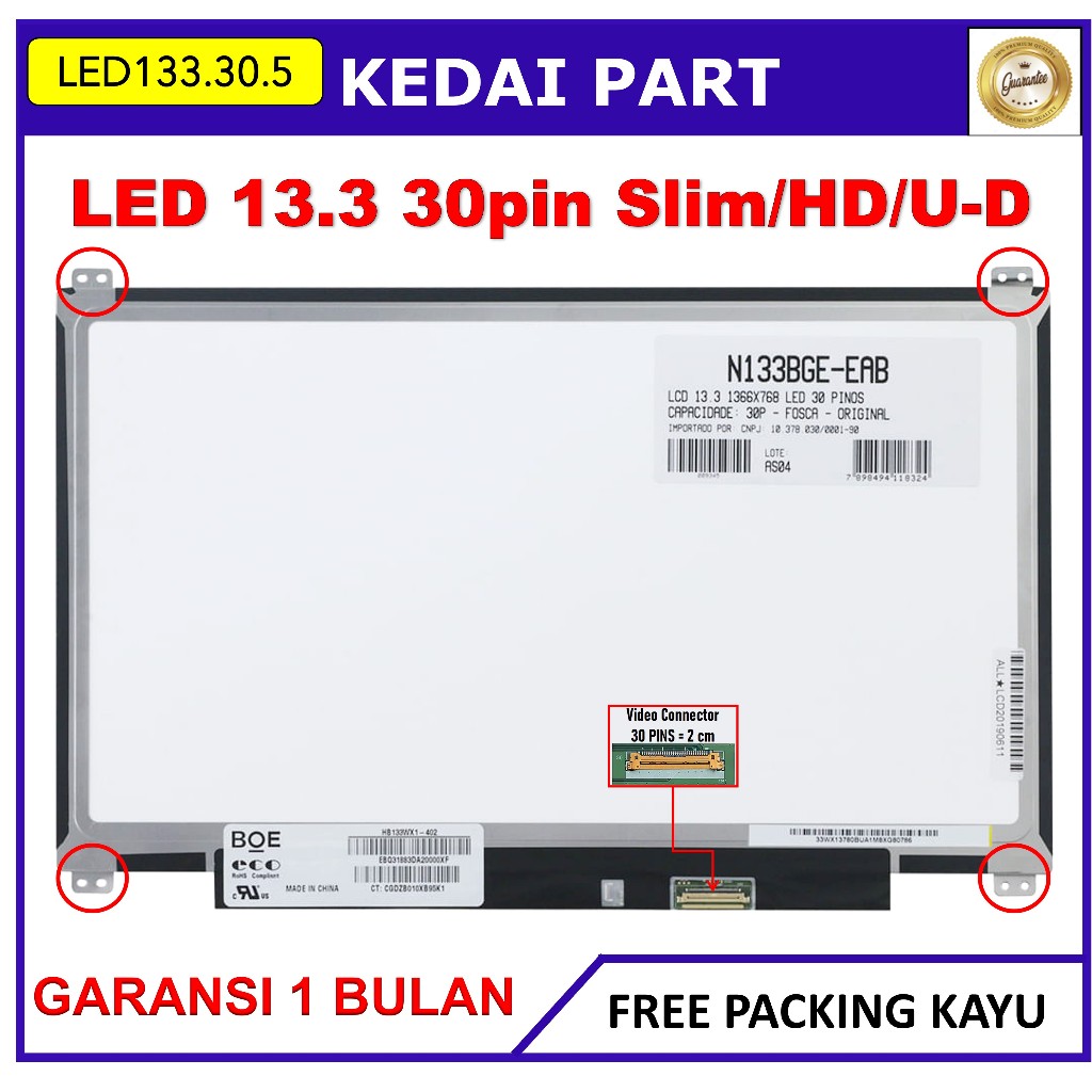 LCD LED Acer Aspire V3-371-56R5 V3-372 V3-371 13.3 inch 30 Slim AB