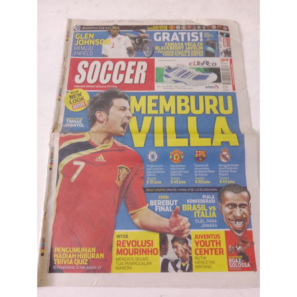 Tabloid Sepakbola dan Olahraga lainnya, Soccer, Bola, Go, Tanpa Poster