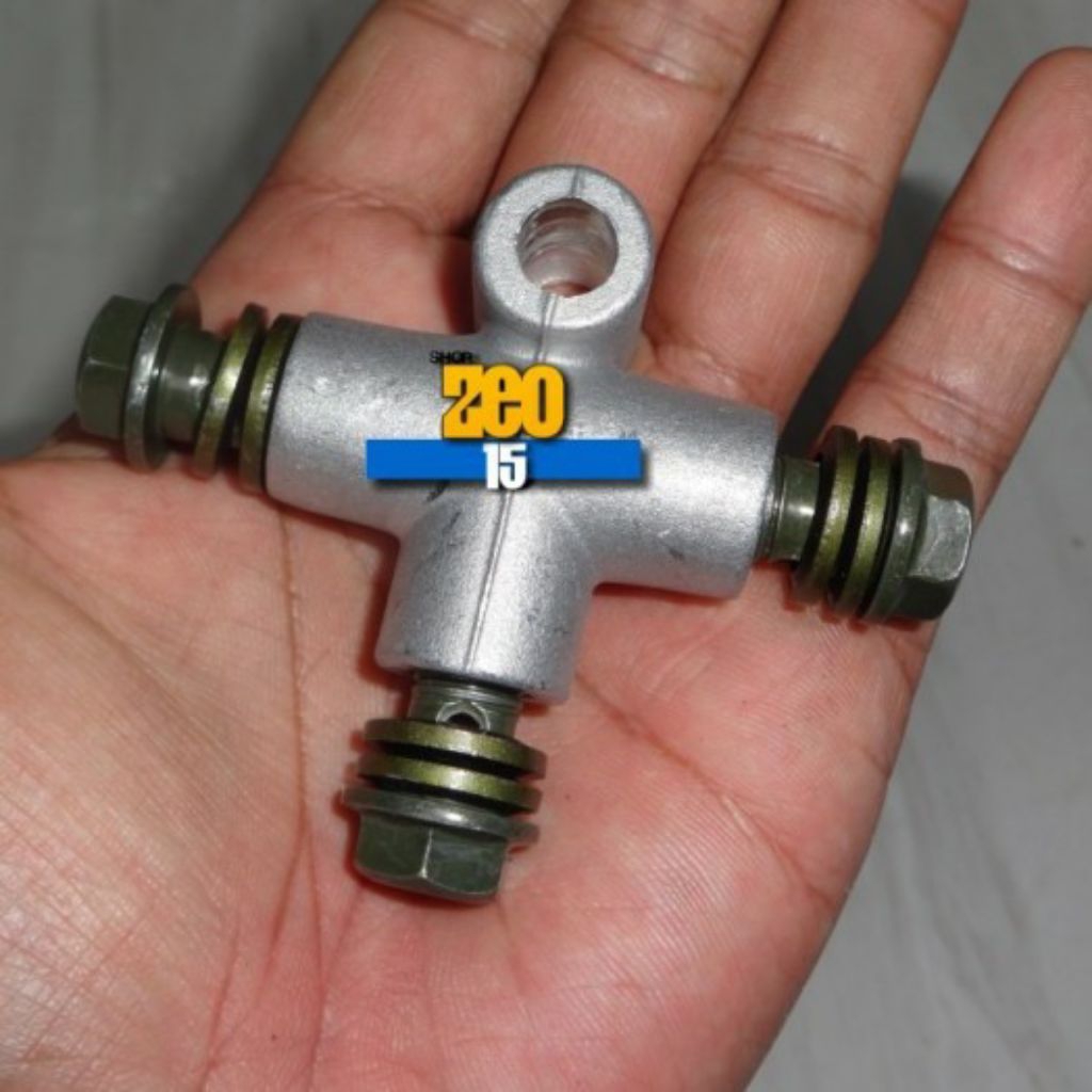 terminal selang rem cabang nepel selang rem cabang T cabang double disk double kaliper cabang breket