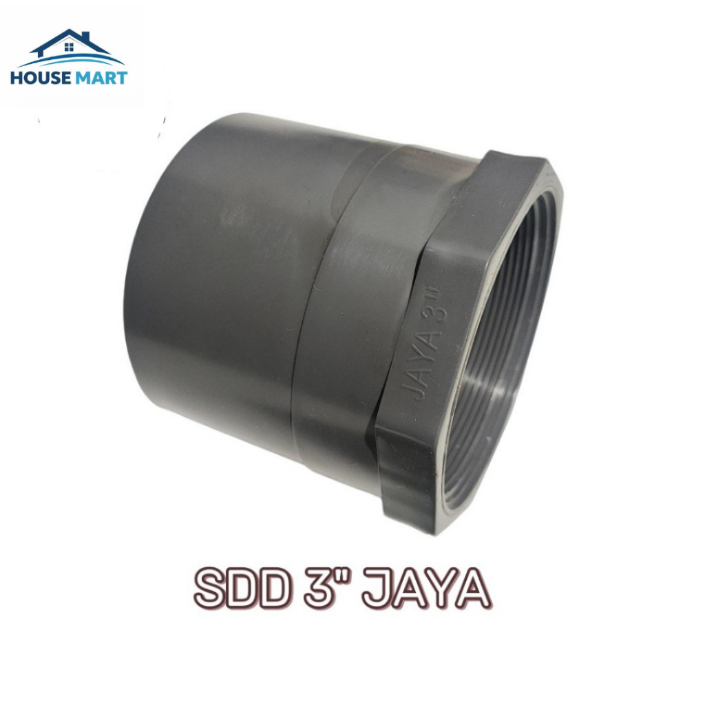 SDD SOK DRAT DALAM PIPA PVC 3" INCH JAYA FITTING PVC SOCKET DRAT DALAM 3" INCH / SOKET DRAT DALAM 3 