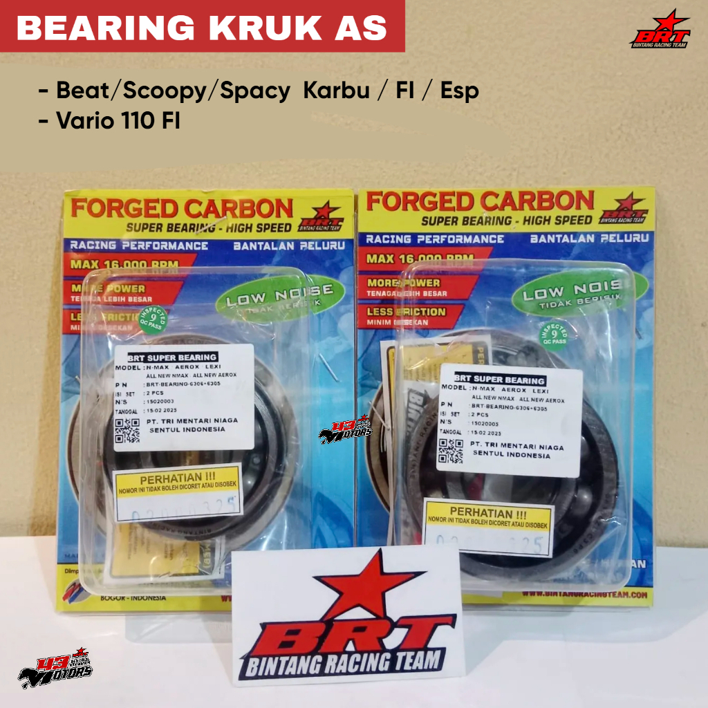 BEARING KRUK AS BRT SUPER BEARING BEAT SCOOPY SPACY FI/KARBU/ESP VARIO 110 FI