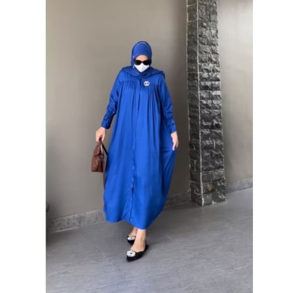 PRELOVED Gamis Katun Twill Premium by Jelitashop Warna Merah Maroon/ Marun