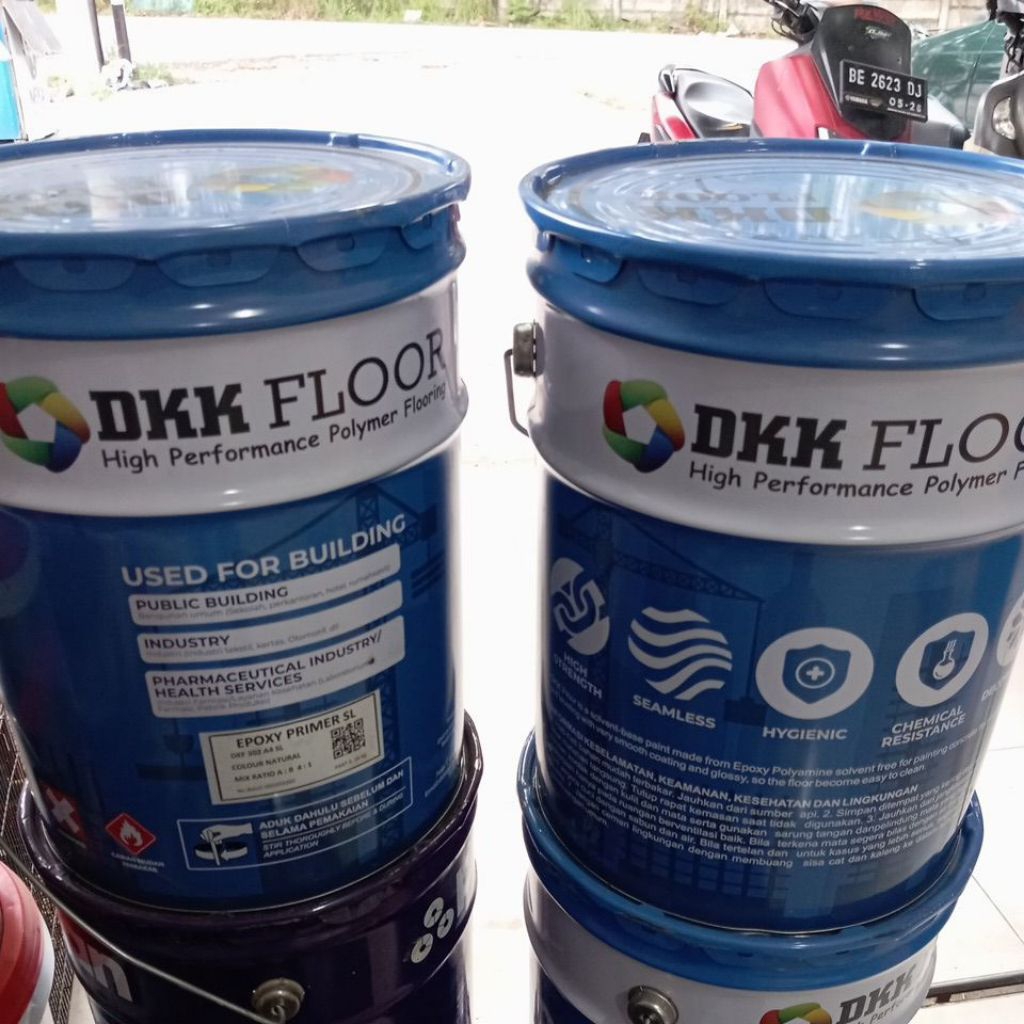 Cat epoxy lantai jenis Primer DKK Floor