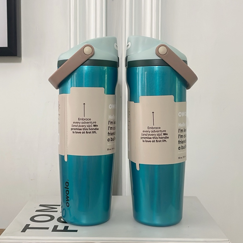 Ready Stock Tumbler Owala Black Cherry Kopi Ribbon Pita Kucing Tulip Picnic Lobster Minecraft Free S