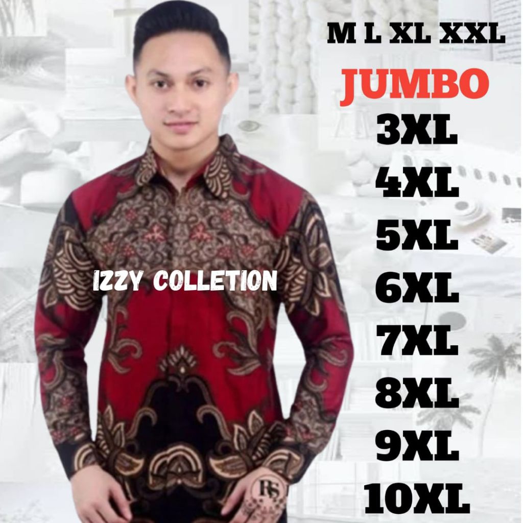 Kemeja batik pria jumbo lengan panjang motif keris series