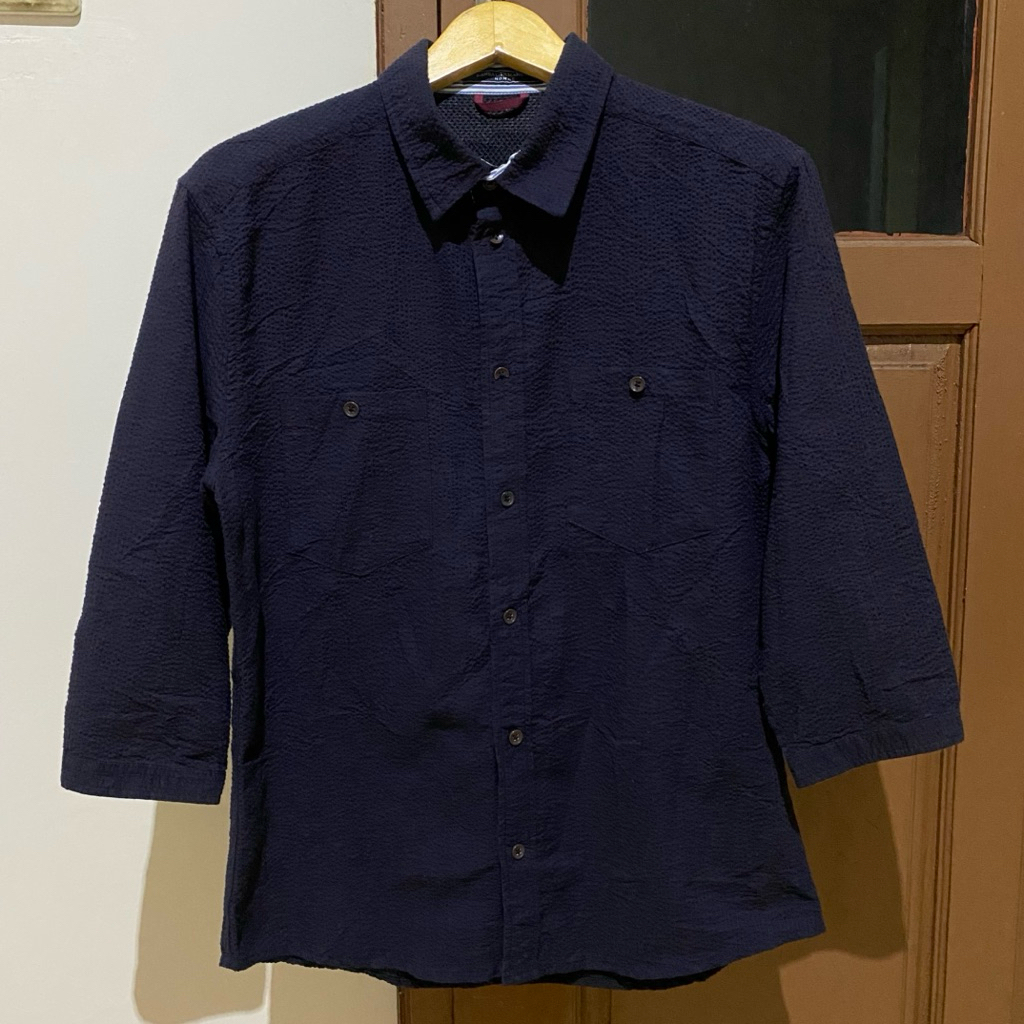 Kansai Yamamoto Homme Cotton Seersucker 3/4 Shirt