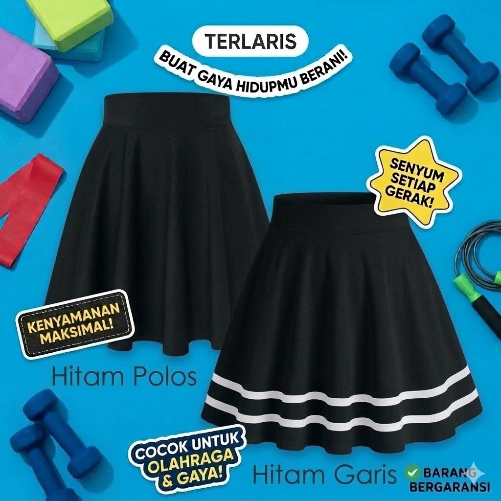 ROK MINI SPORT FASHION cahkriting ROK TENIS ROK JOGING ROK SENAM ROK BADMINTON