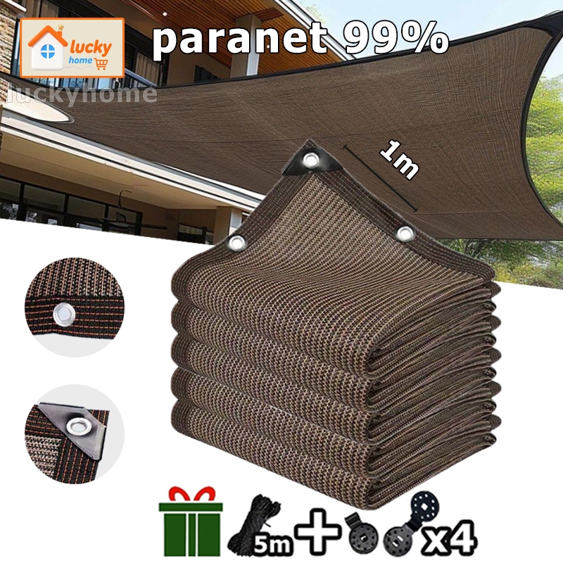 Paranet 99% Anti-UV Sunshade Net Tabir Surya Coklat Jaring Paranet Shading Net Garden Sunshade Net P