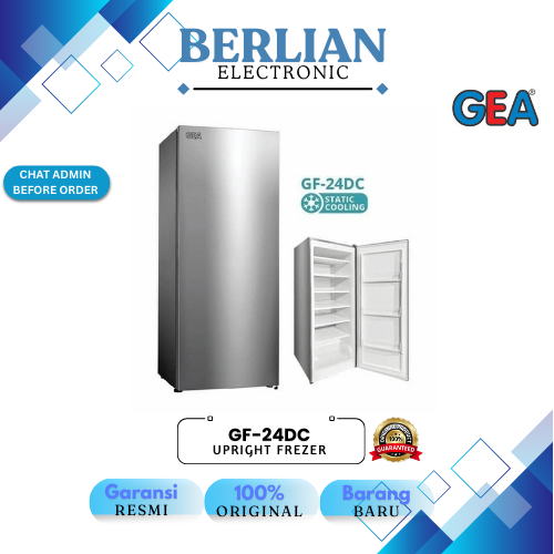 GEA Upright Freezer GF-24DC Kulkas Freezer Berdiri Static Cooling GF 24DC / GF24DC