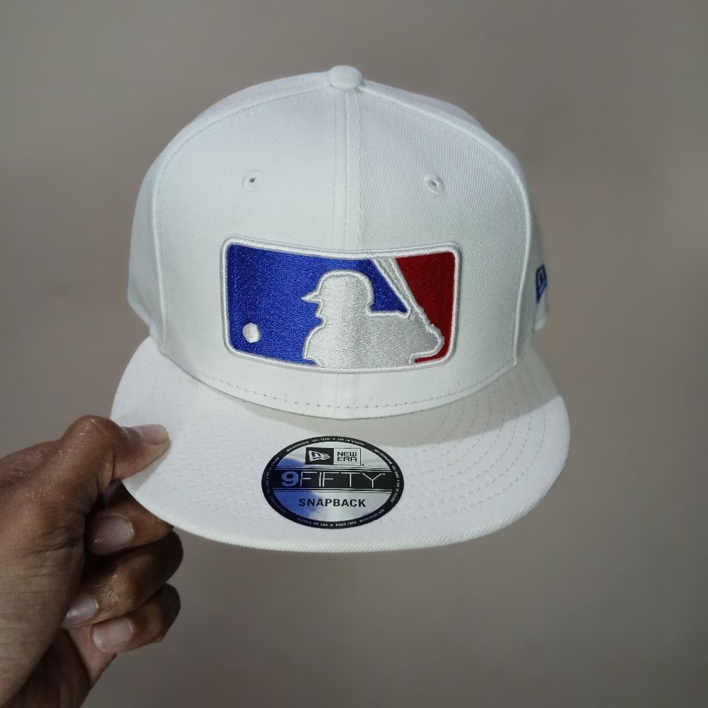 Topi Snapback New Era - MLB LOGO OPTICAL 9FIFTY WHITE - NEW