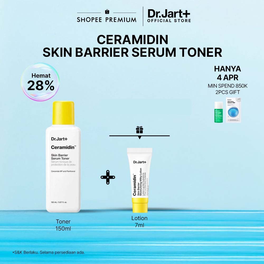 Dr Jart Ceramidin Skin Barrier Serum Wajah | Toner Wajah 150ml | Serum Toner Pelembap Kulit Sensitif