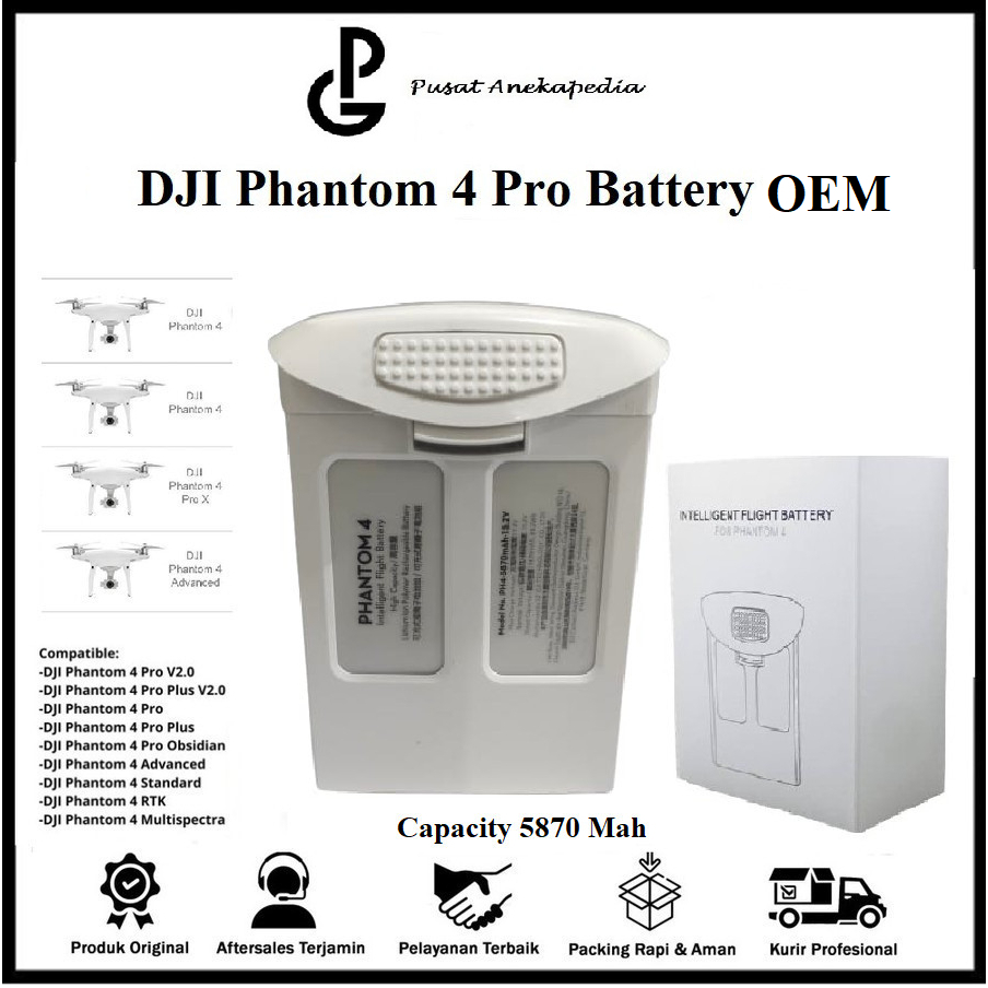 DJI Phantom 4 PRO Battery 5870 Mah - Dji Phantom 4 Batrai - Dji Phantom 4 Pro baterai