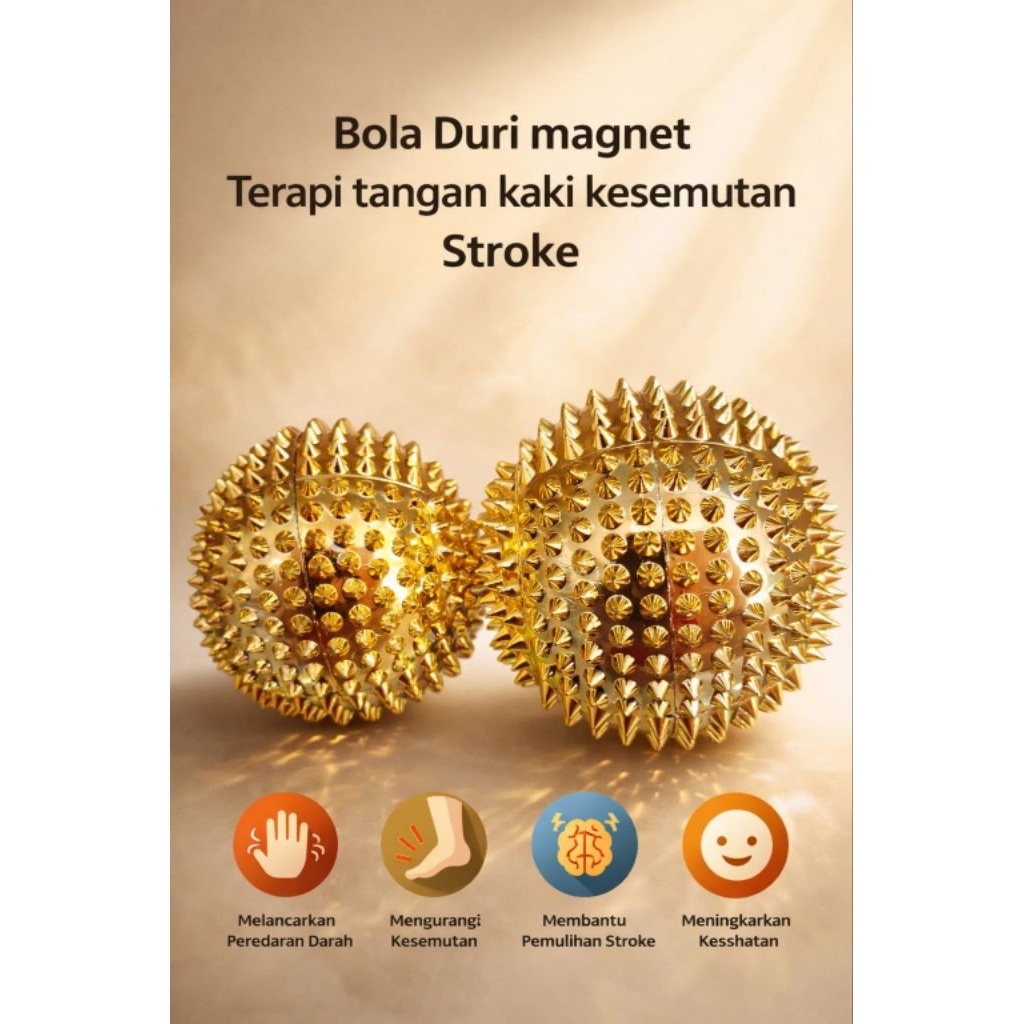 Bola Duri Magnet Akupuntur -Bola terapi Stroke Kesemutan Tangan Kaki Besar & Kecil