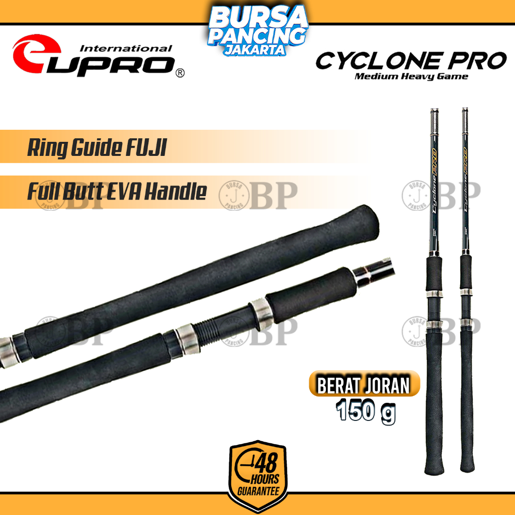 EUPRO Joran Pancing Spinning CYCLONE PRO 300cm - 360cm Fuji Component Hi-Carbon Blank TORAY Joran Pa