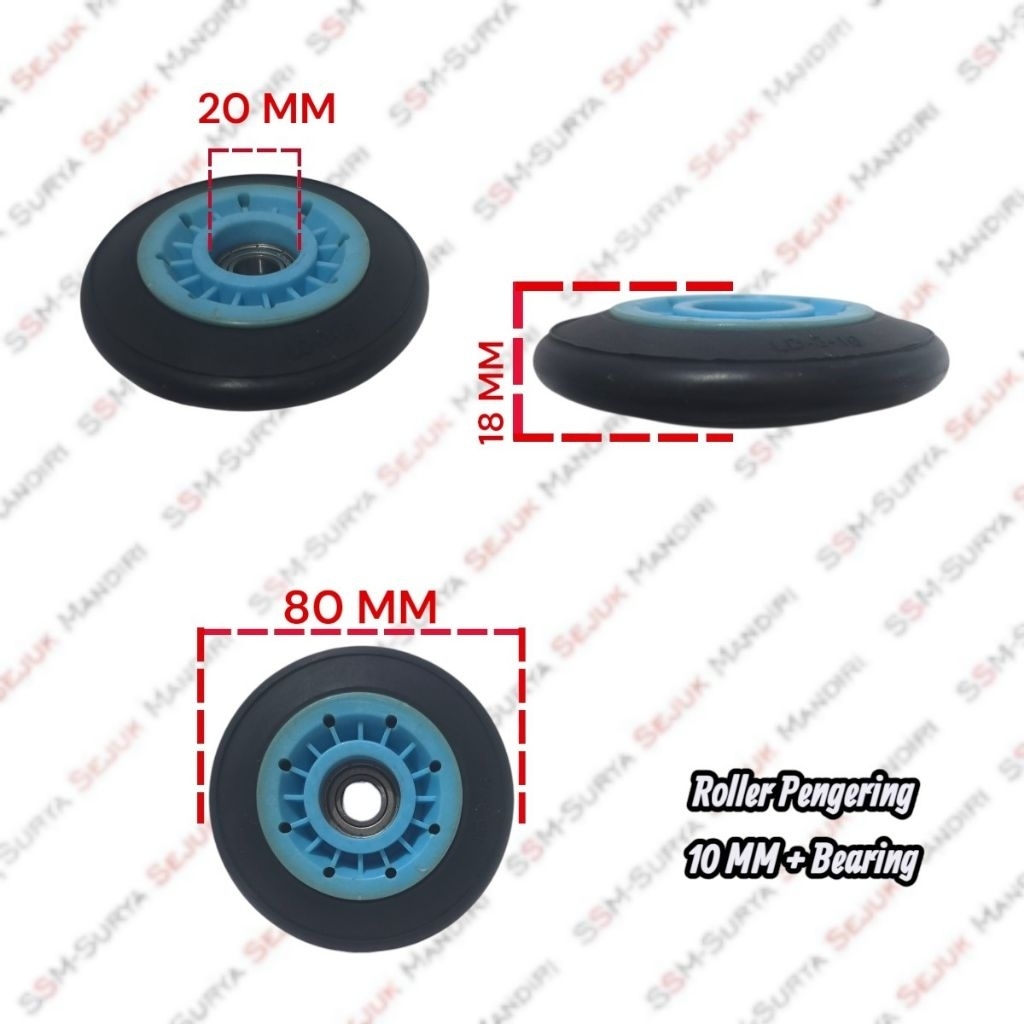 Roller Mesin Pengering 10 MM Bearing Roller Dryer