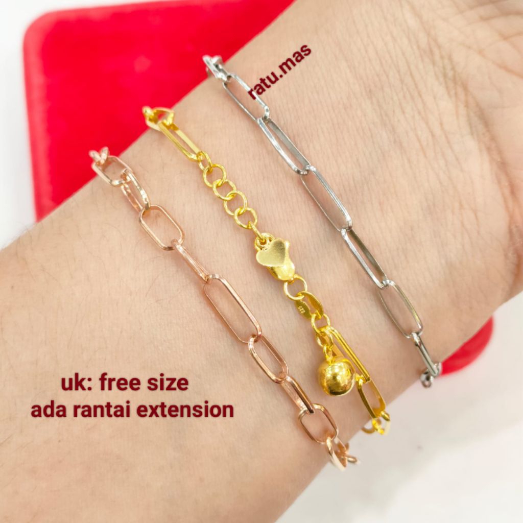 Gelang Tangan Dewasa Perak Asli 925