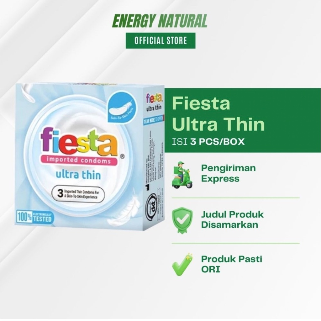 Bestbuy0404 Kondom Fiesta Ultra Thin 1 Box Isi 3 Pcs Condom Fiesta Paling Tipis